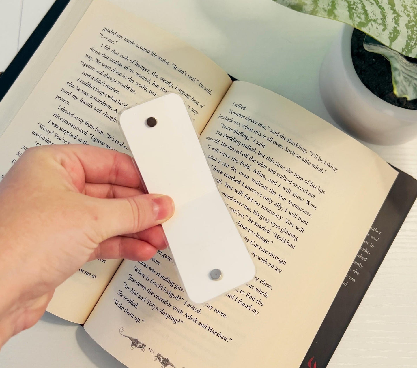 White Poodle Magnetic Bookmark