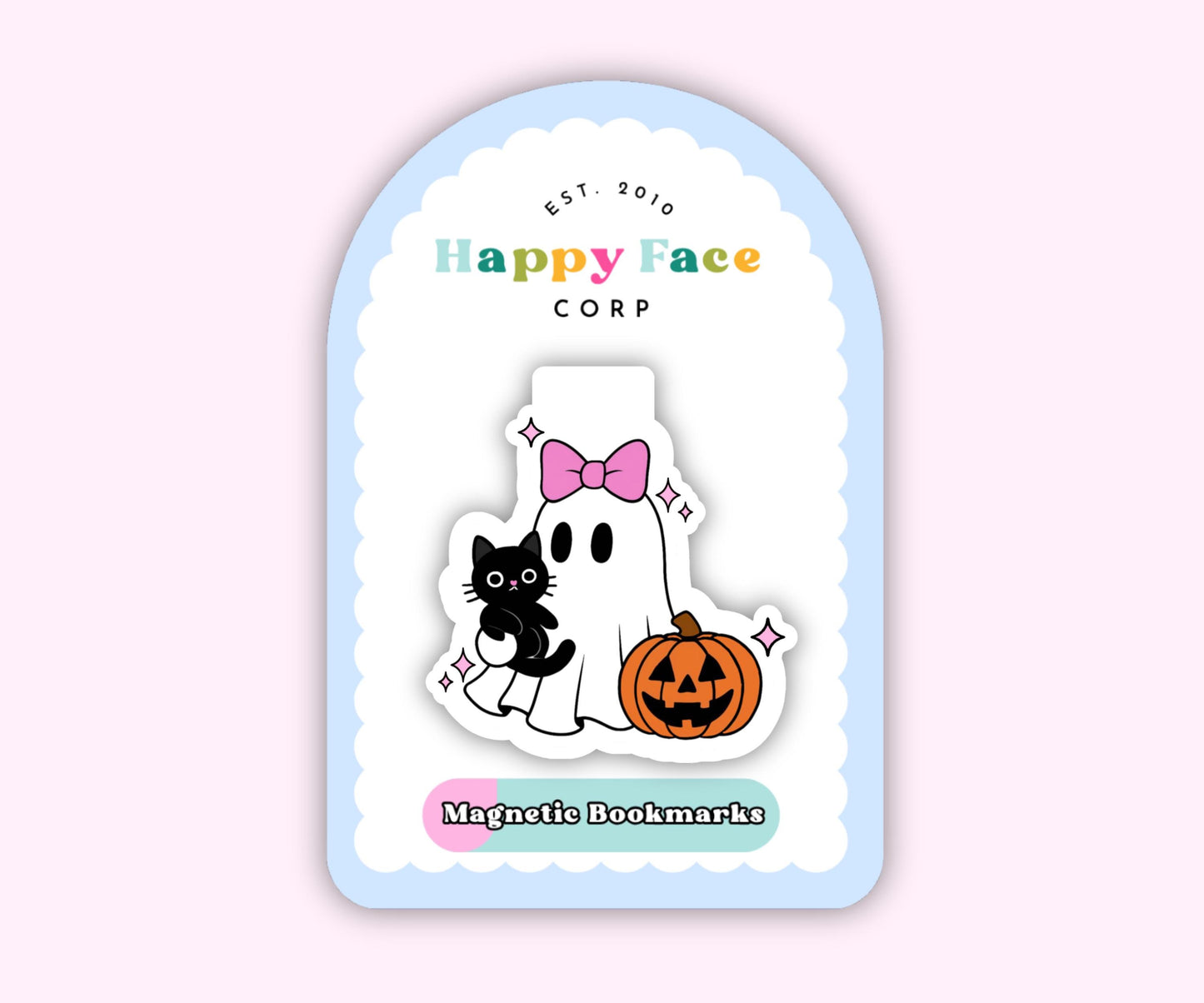 Cute Ghost Halloween Magnetic Bookmark