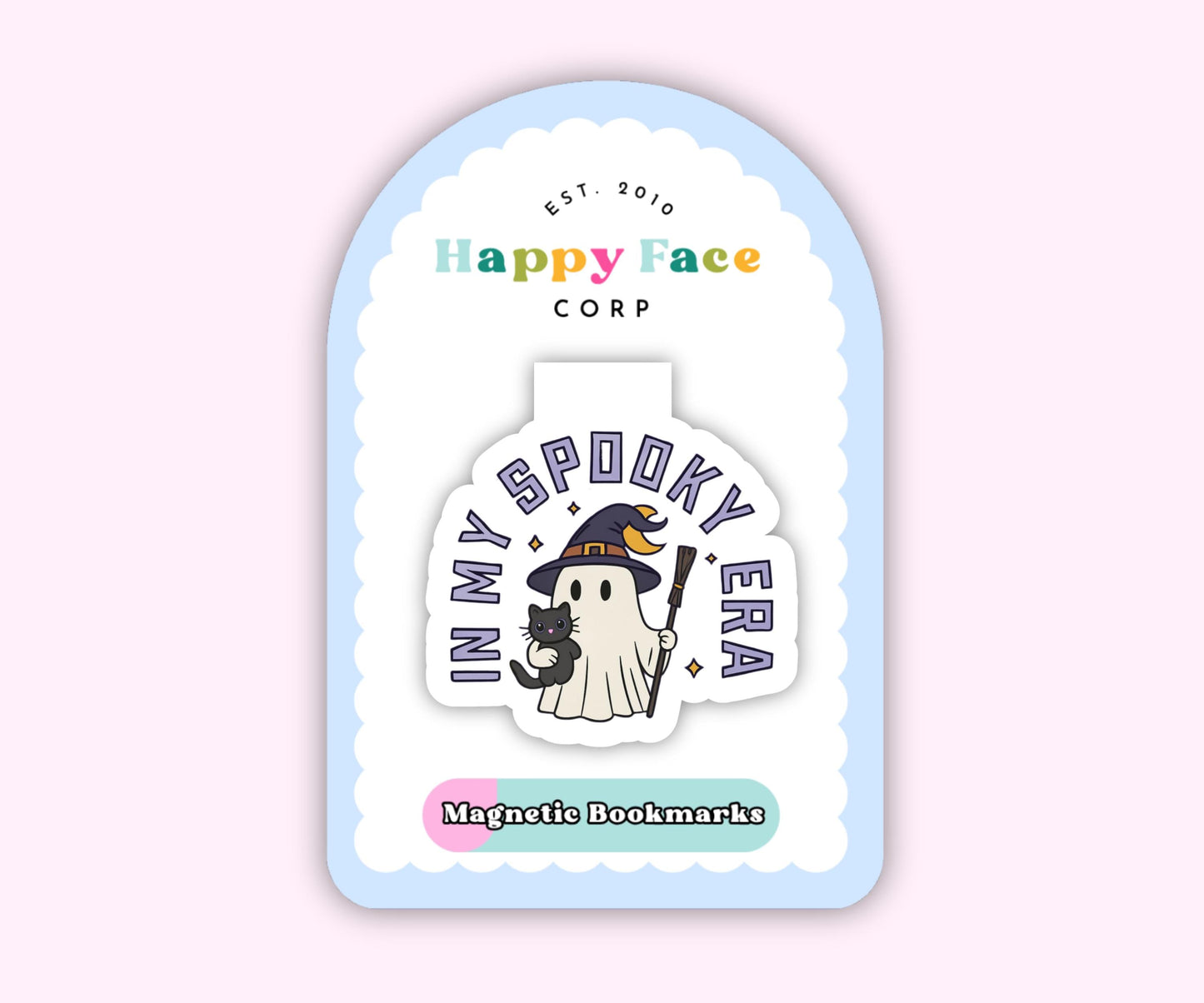 Spooky Ghost Halloween Magnetic Bookmark
