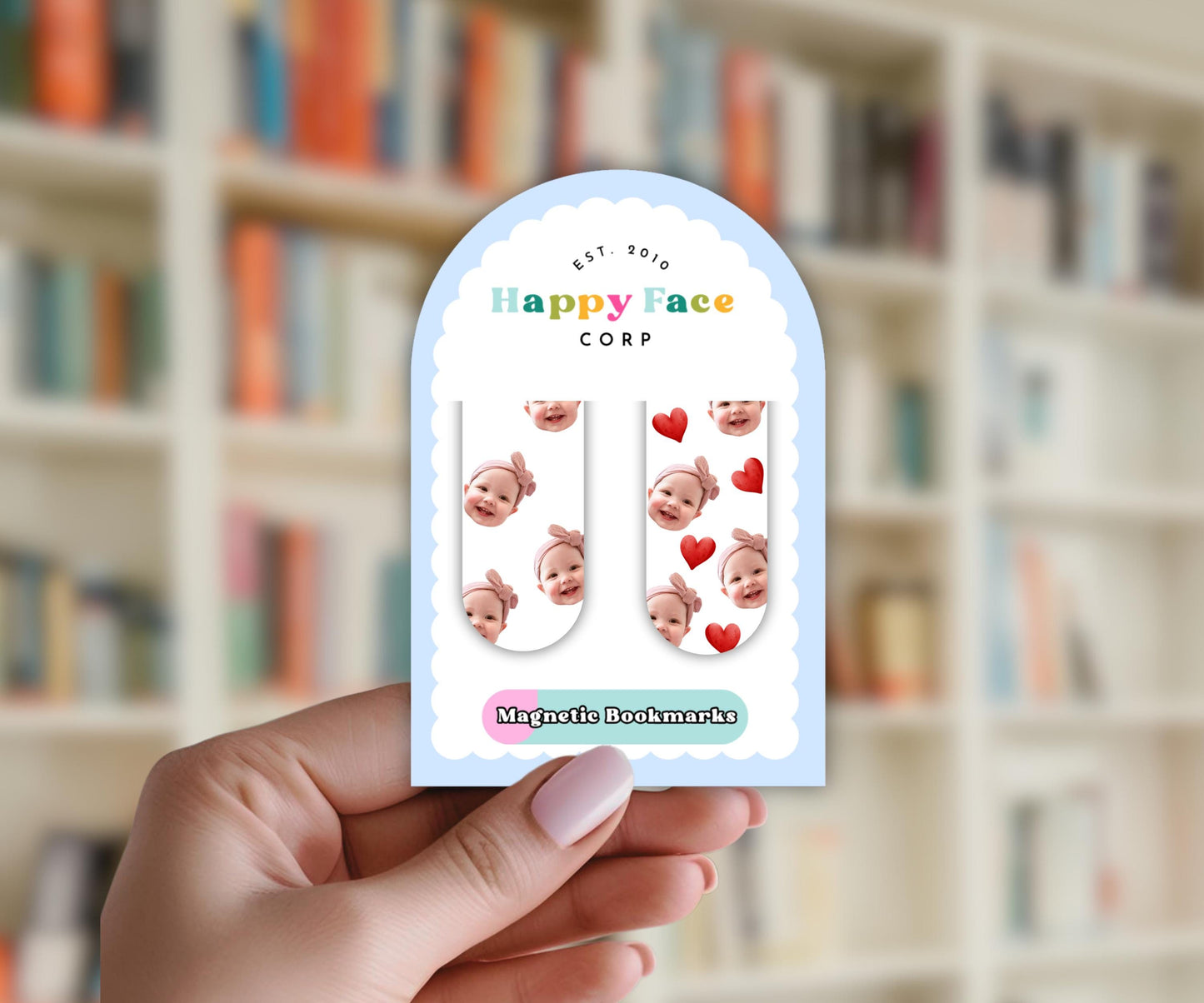 Custom Face Magnetic Bookmark Set