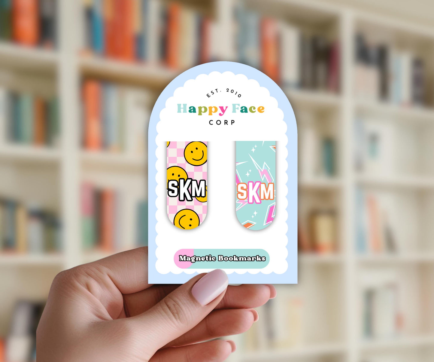 Retro Smile Magnetic Bookmark Set