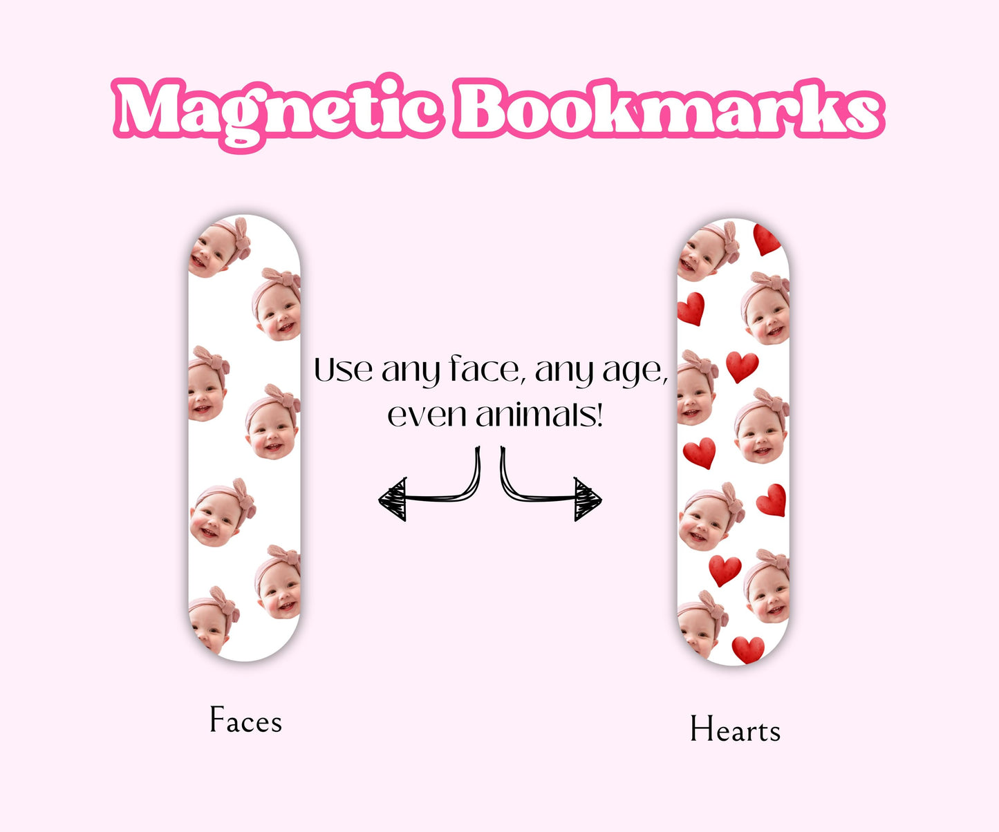 Custom Face Magnetic Bookmark Set