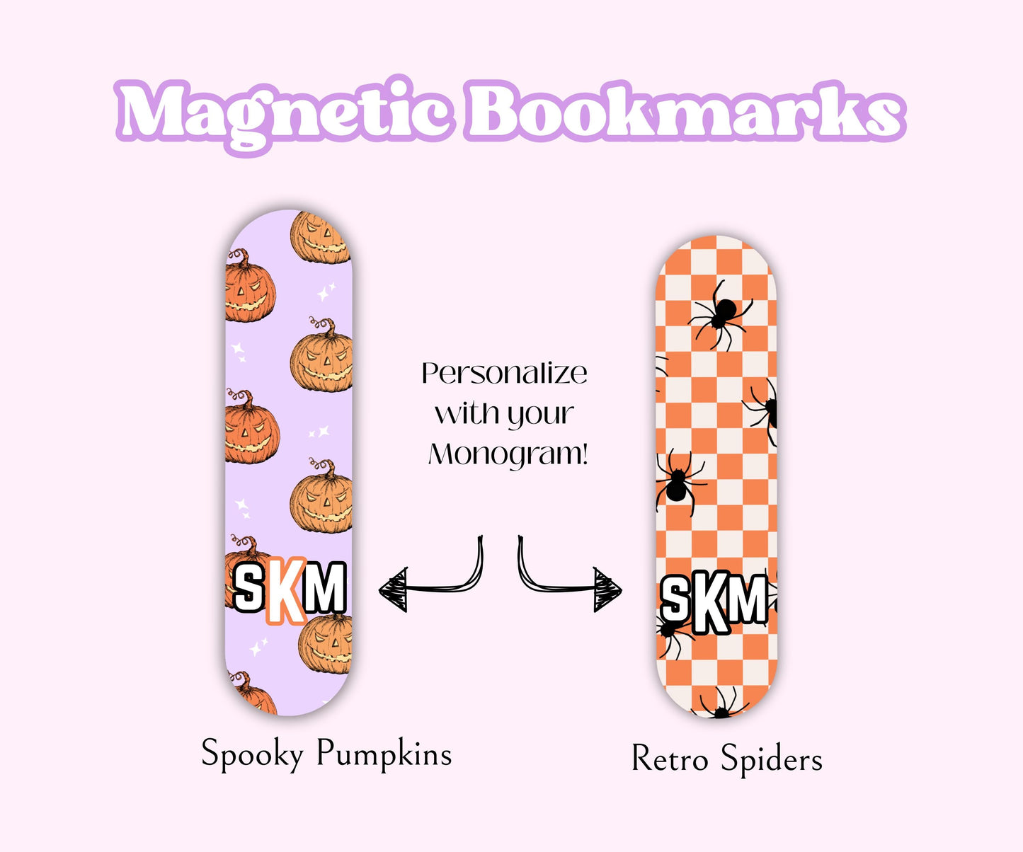Spooky Halloween Magnetic Bookmark Set