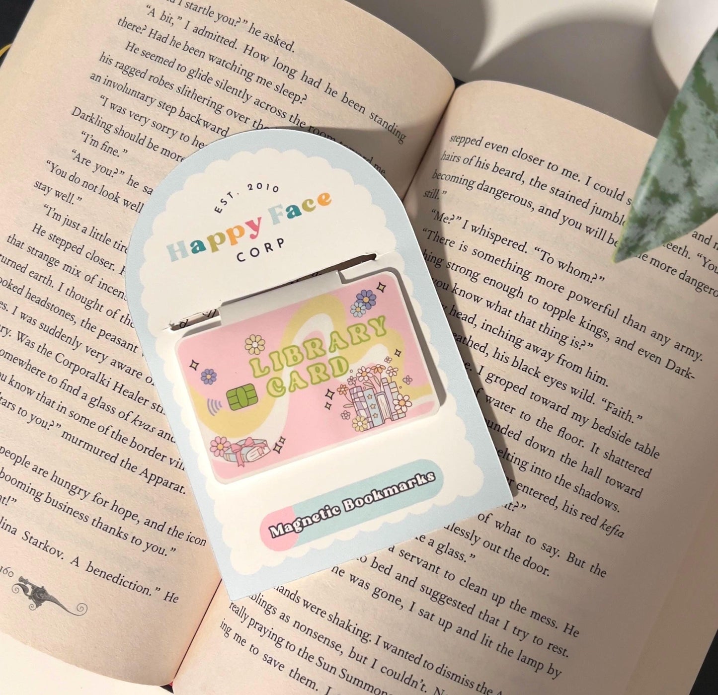 A magnetic Bookmark shown how it is packaged