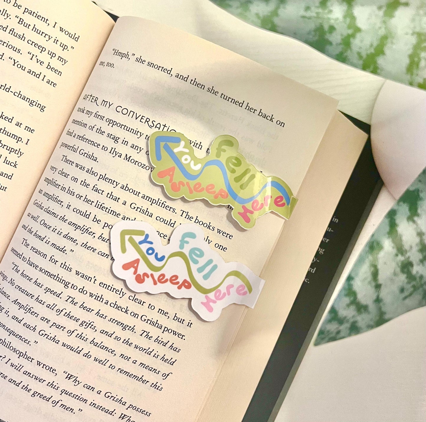 The set of bookmarks displayed in a book