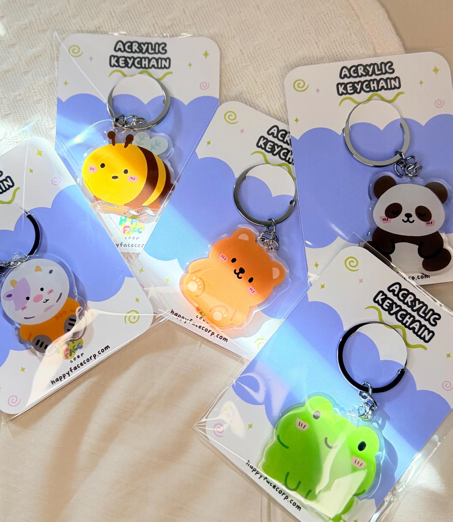 Brown Bear Chibi Kawaii Acrylic Keychain