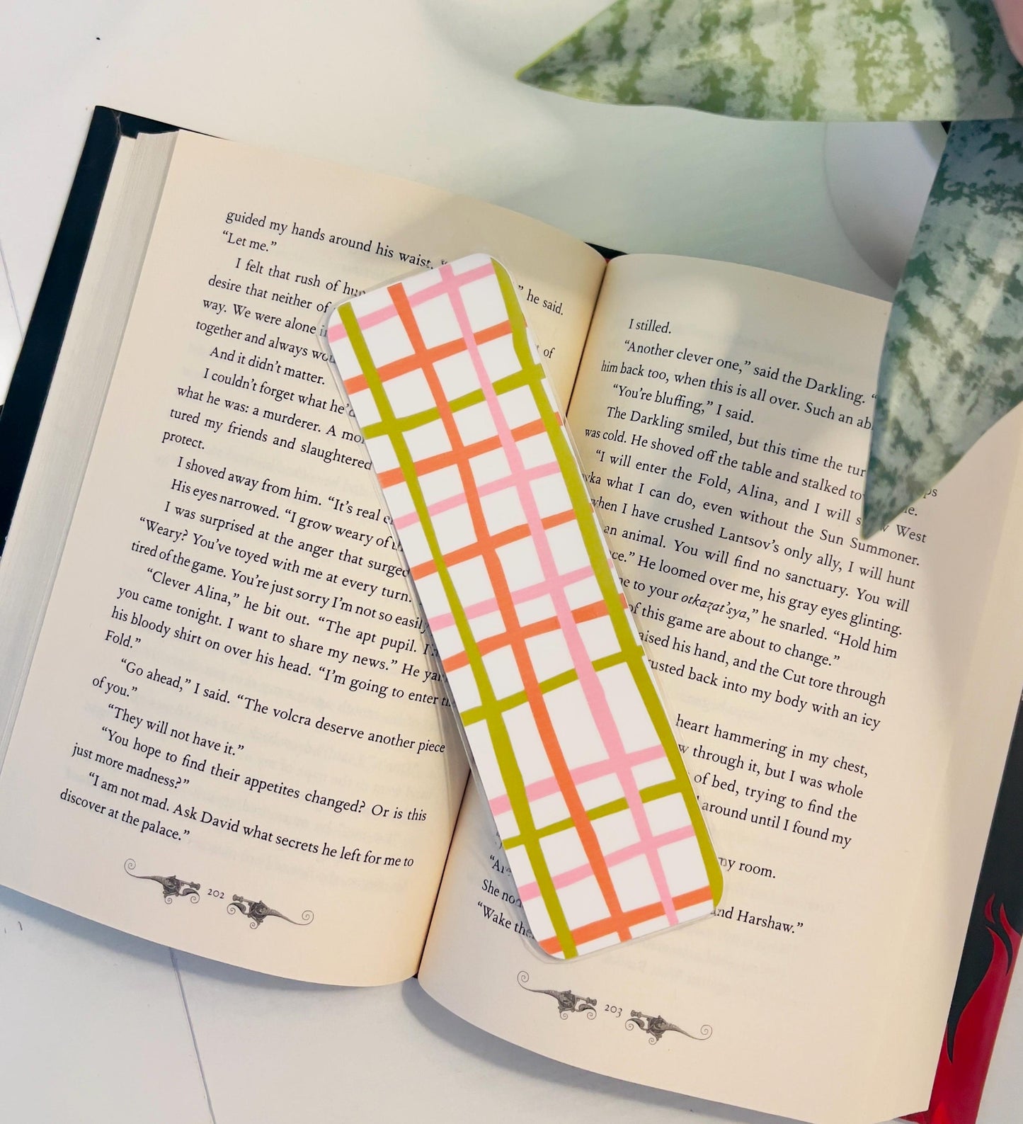 Retro Checkered Smiling Faces Bookmark