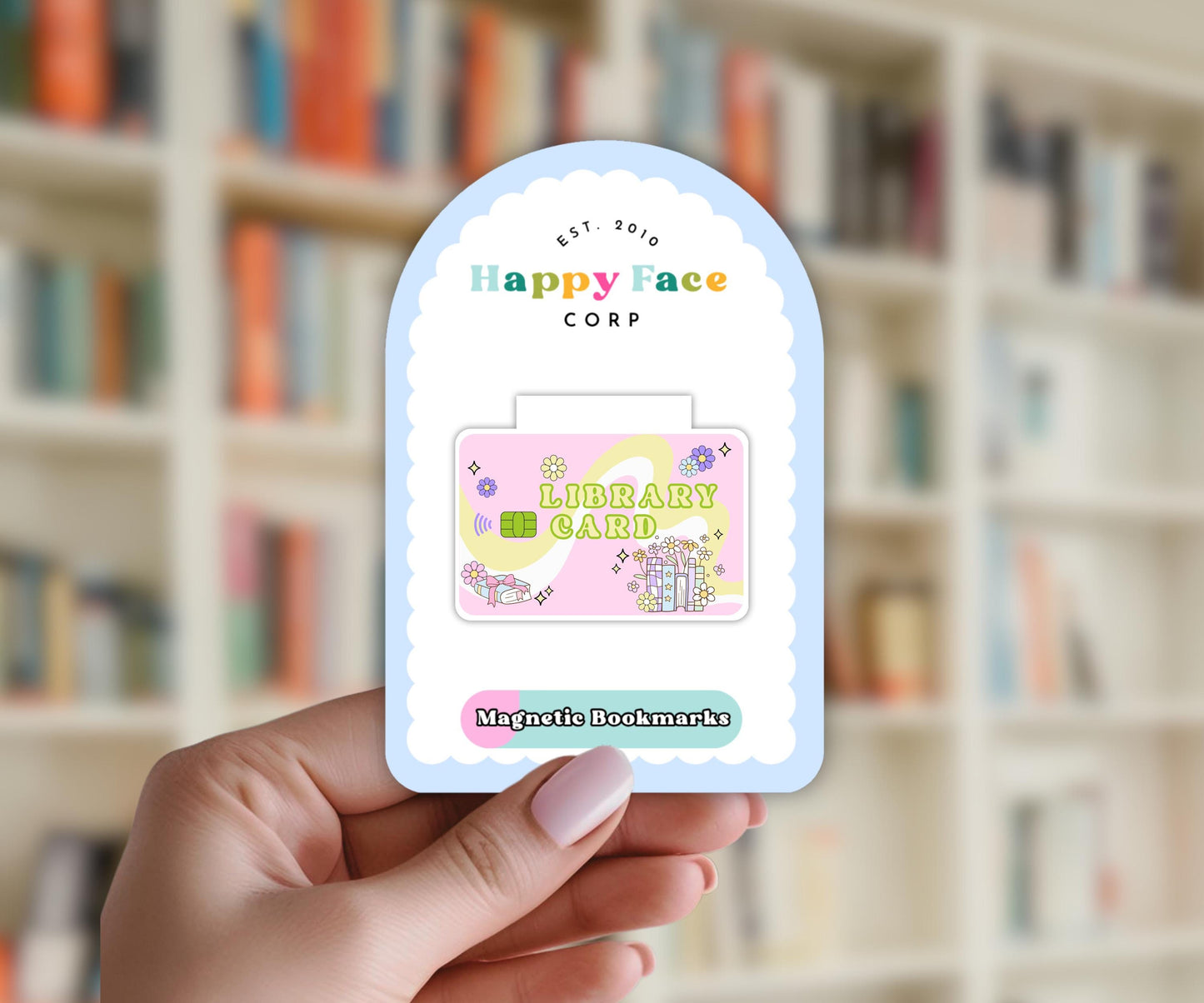 Library Card Magnetic Bookmark