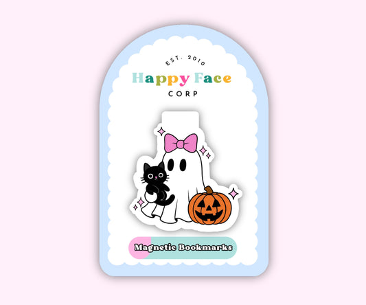 Cute Ghost Halloween Magnetic Bookmark