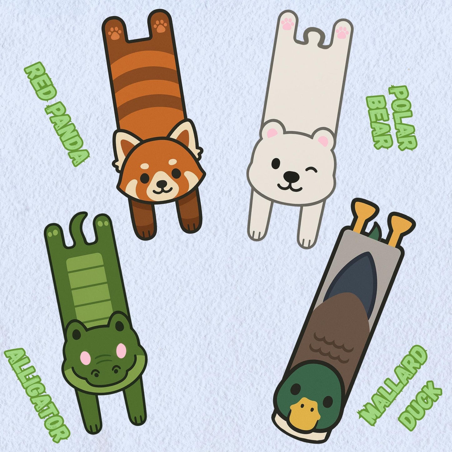 Long Animal Body Magnetic Bookmarks