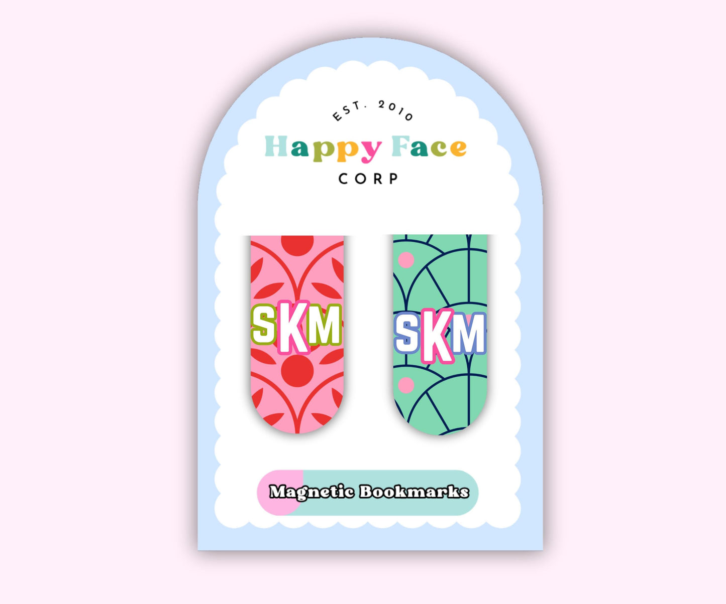 Retro Patterned Magnetic Bookmark Set