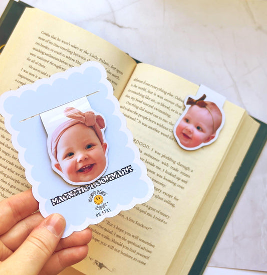 Custom Baby Face Magnetic Bookmark