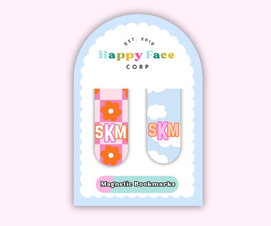 Retro Daisy Magnetic Bookmark Set