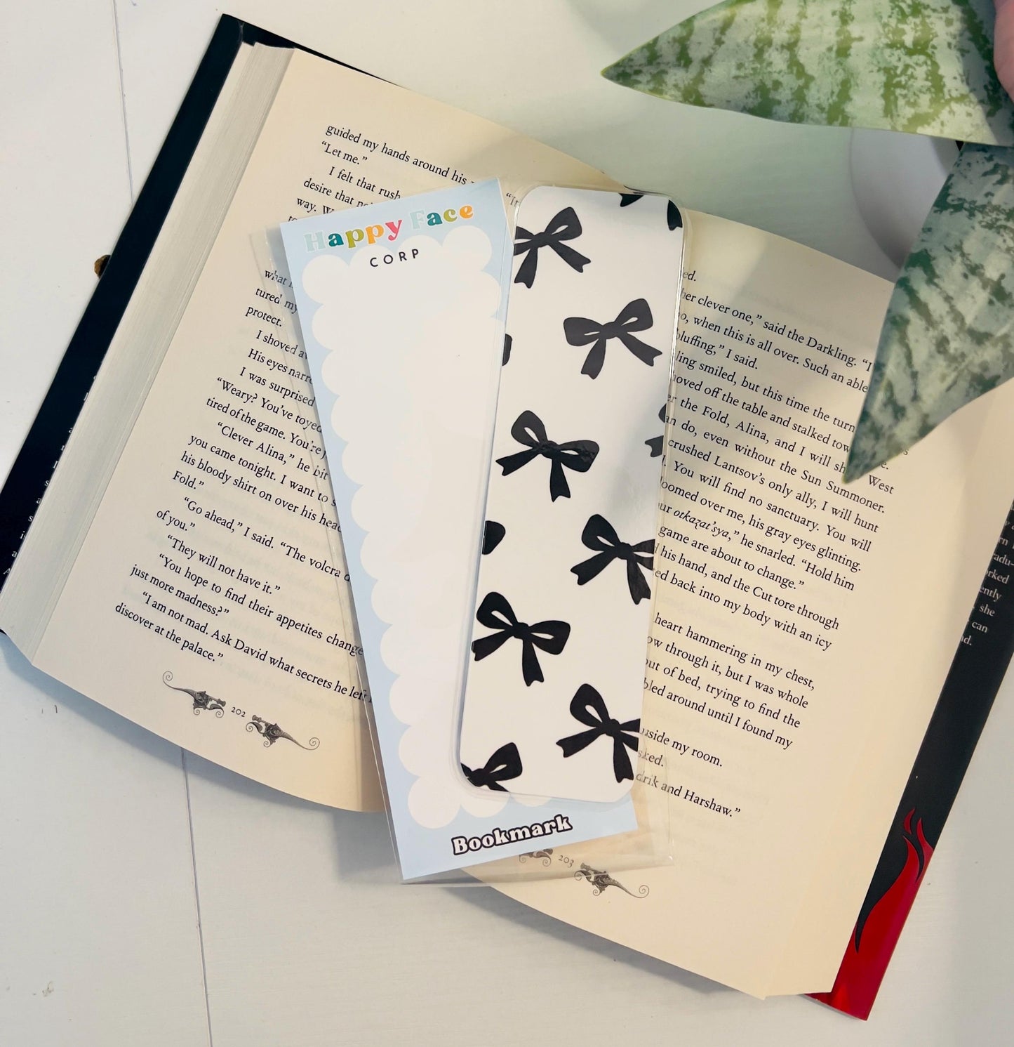 Coquette Black Bow Bookmark