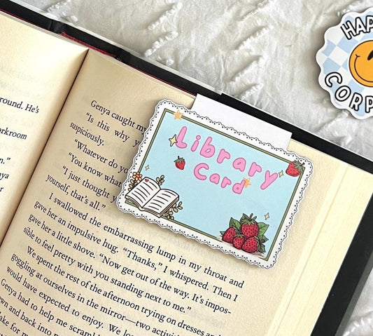 Library Card Magnetic Bookmark - Bookmarks