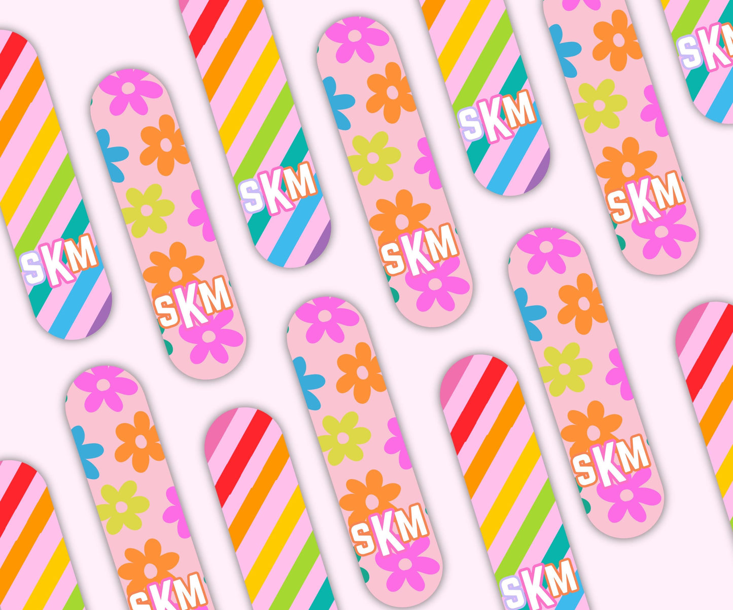Retro Flower Pattern Magnetic Bookmark Set