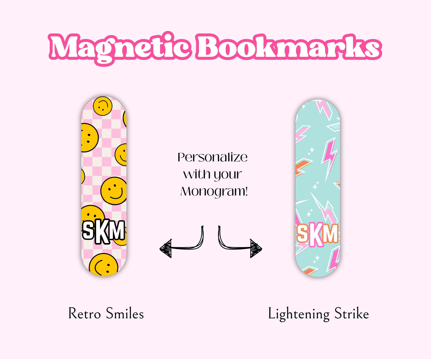 Retro Smile Magnetic Bookmark Set