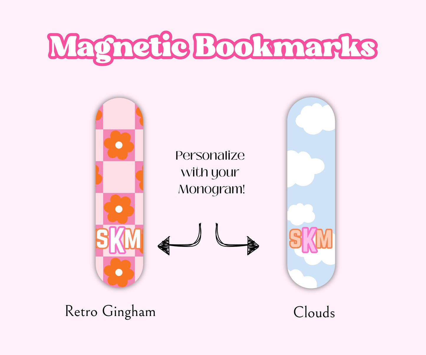 Retro Daisy Magnetic Bookmark Set