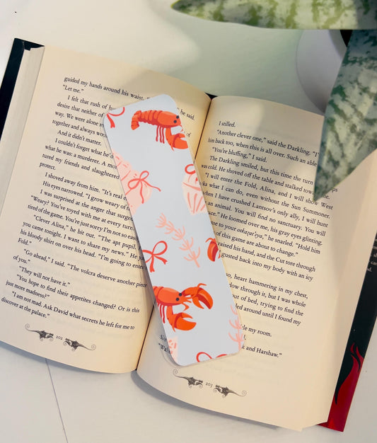 Coquette Lobster Seashell Bookmark