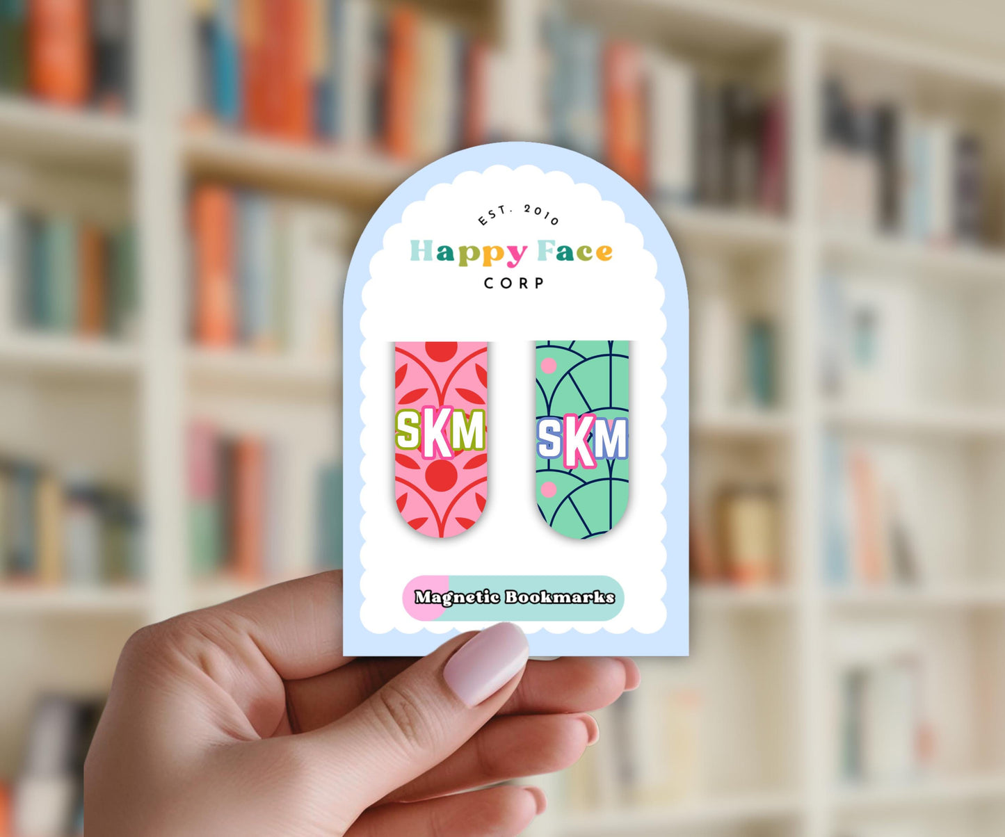 Retro Patterned Magnetic Bookmark Set