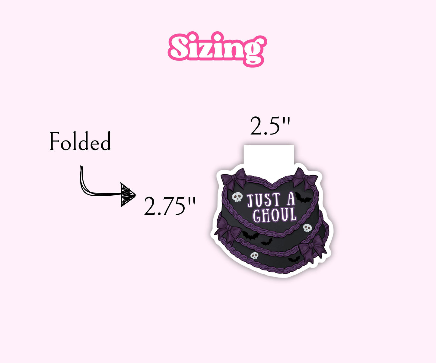 Just a Ghoul Cake Halloween Magnetic Bookmark
