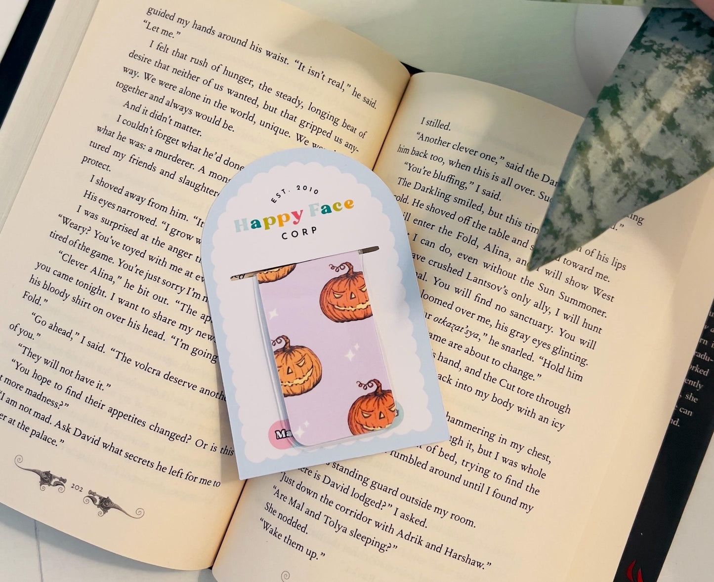 Retro Pumpkin Halloween Magnetic Bookmark