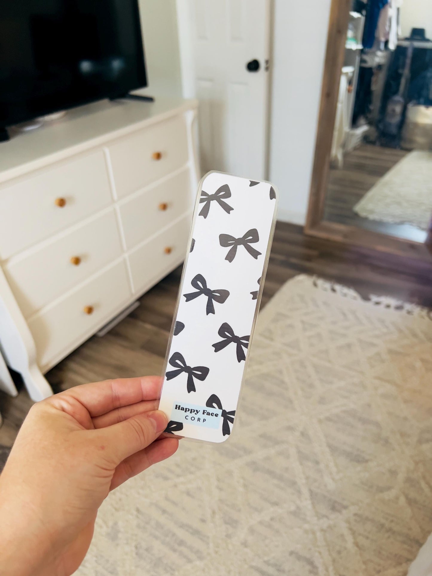 Coquette Black Bow Bookmark