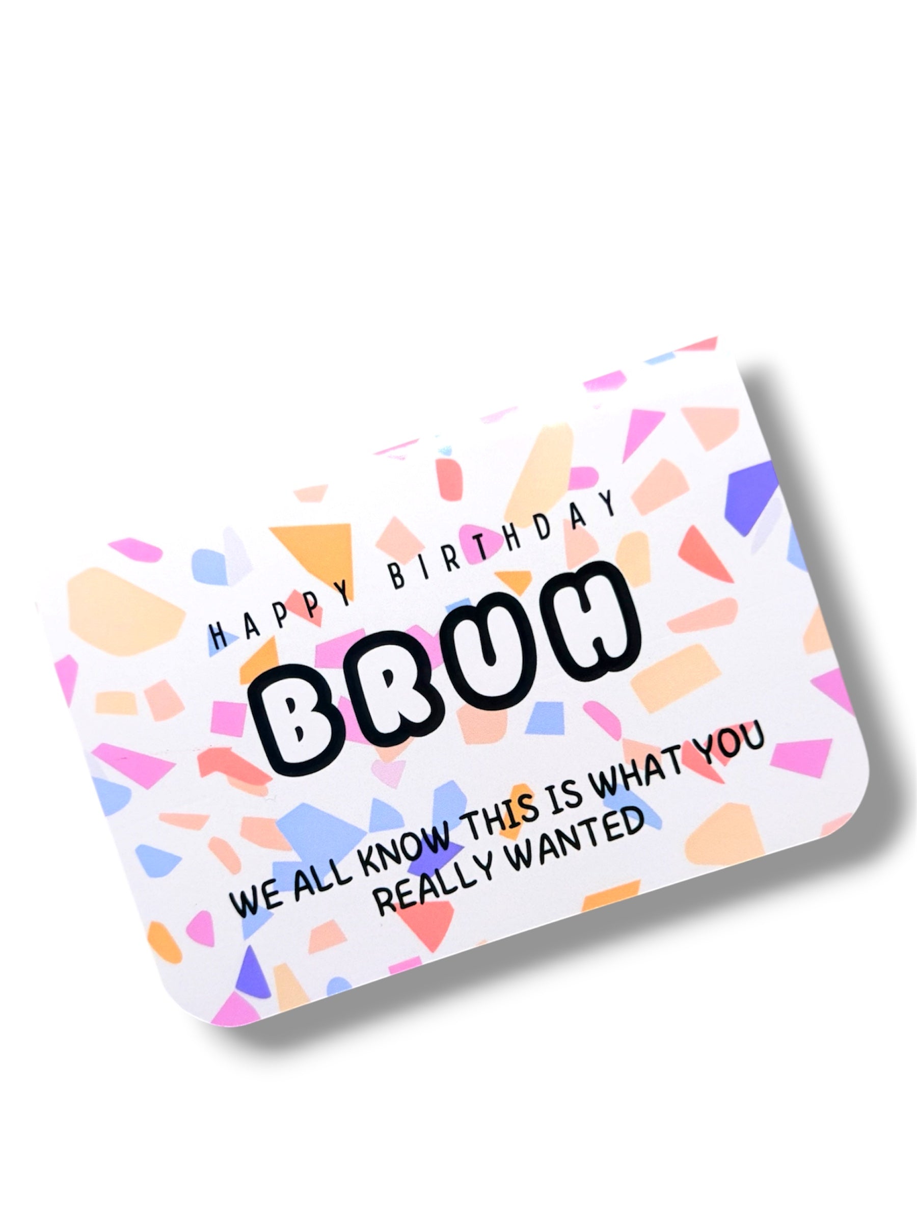 Colorful birthday card with text on a white background