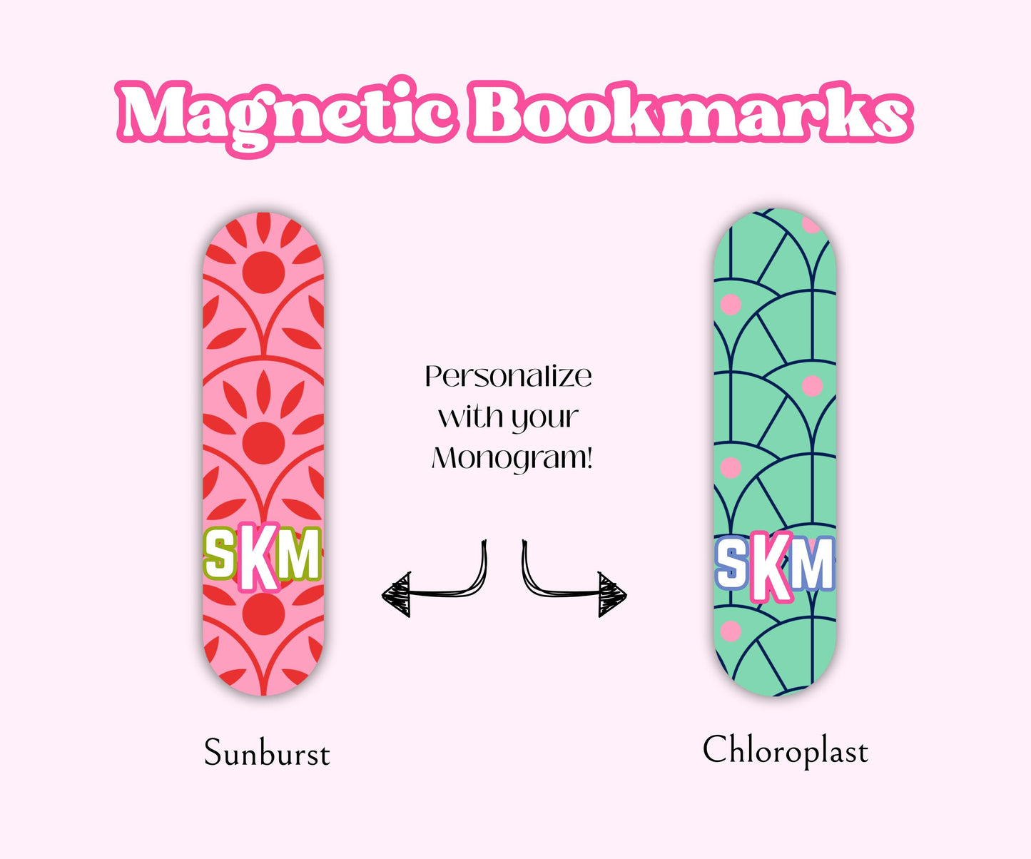 Retro Patterned Magnetic Bookmark Set