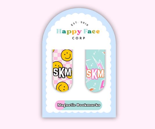 Retro Smile Magnetic Bookmark Set