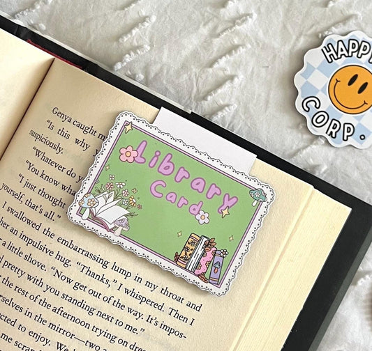 Library Card Magnetic Bookmark - Bookmarks