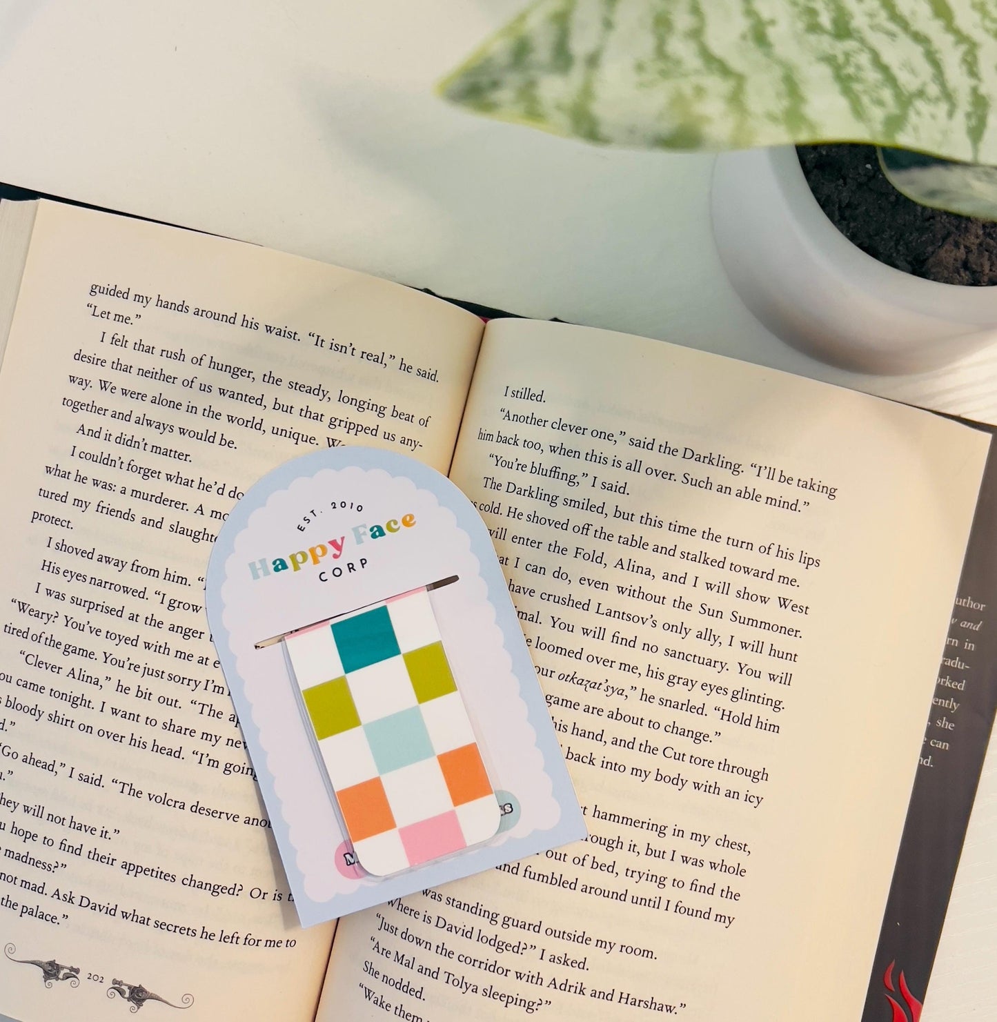 Retro Checkers Magnetic Bookmark
