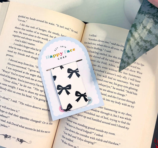 Coquette Black Bow Magnetic Bookmark