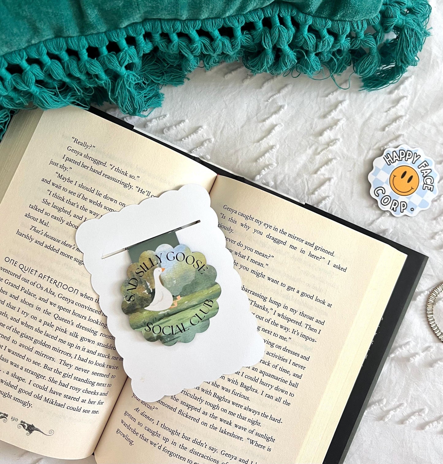 Sad Silly Goose Book Club Magnetic Bookmark