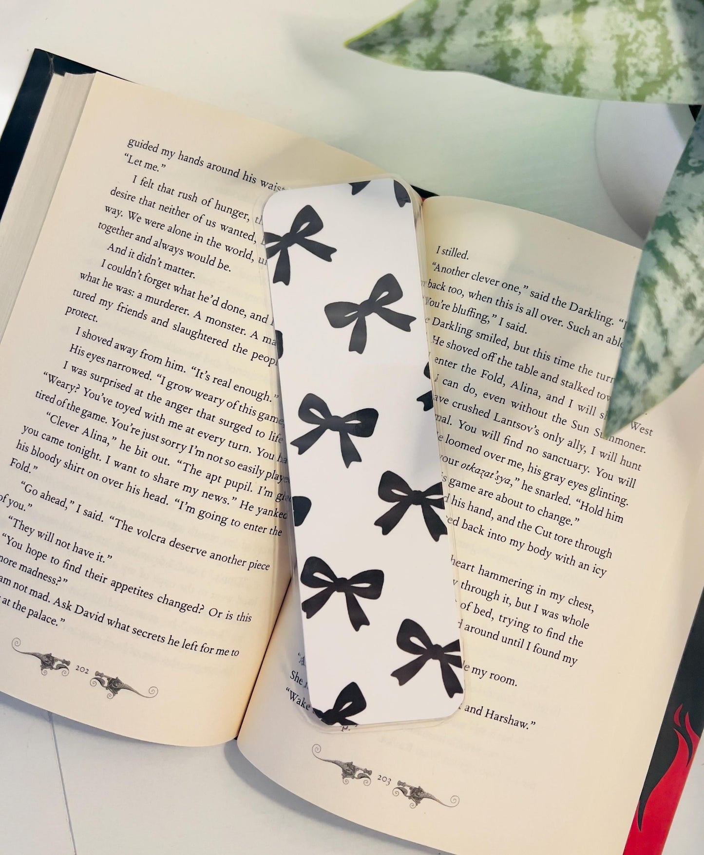 Coquette Black Bow Bookmark