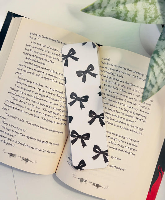 Coquette Black Bow Bookmark