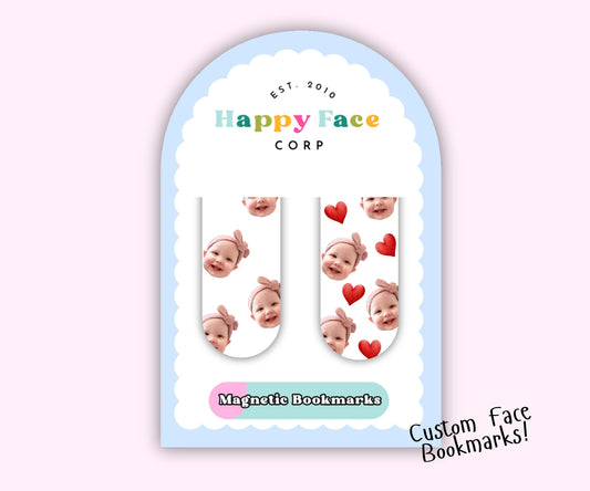 Custom Face Magnetic Bookmark Set