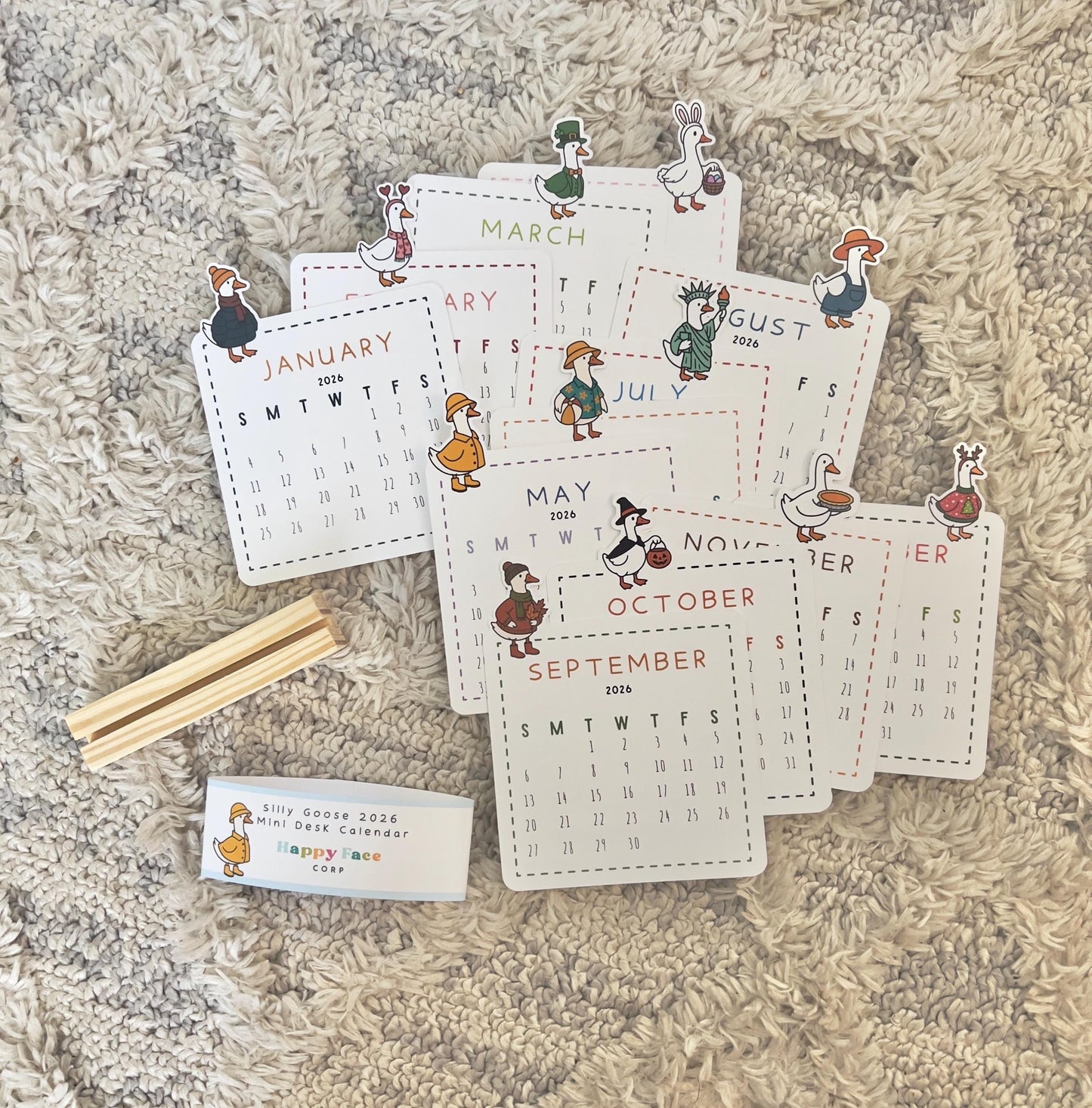 2026 Silly Goose Mini Desk Calendar